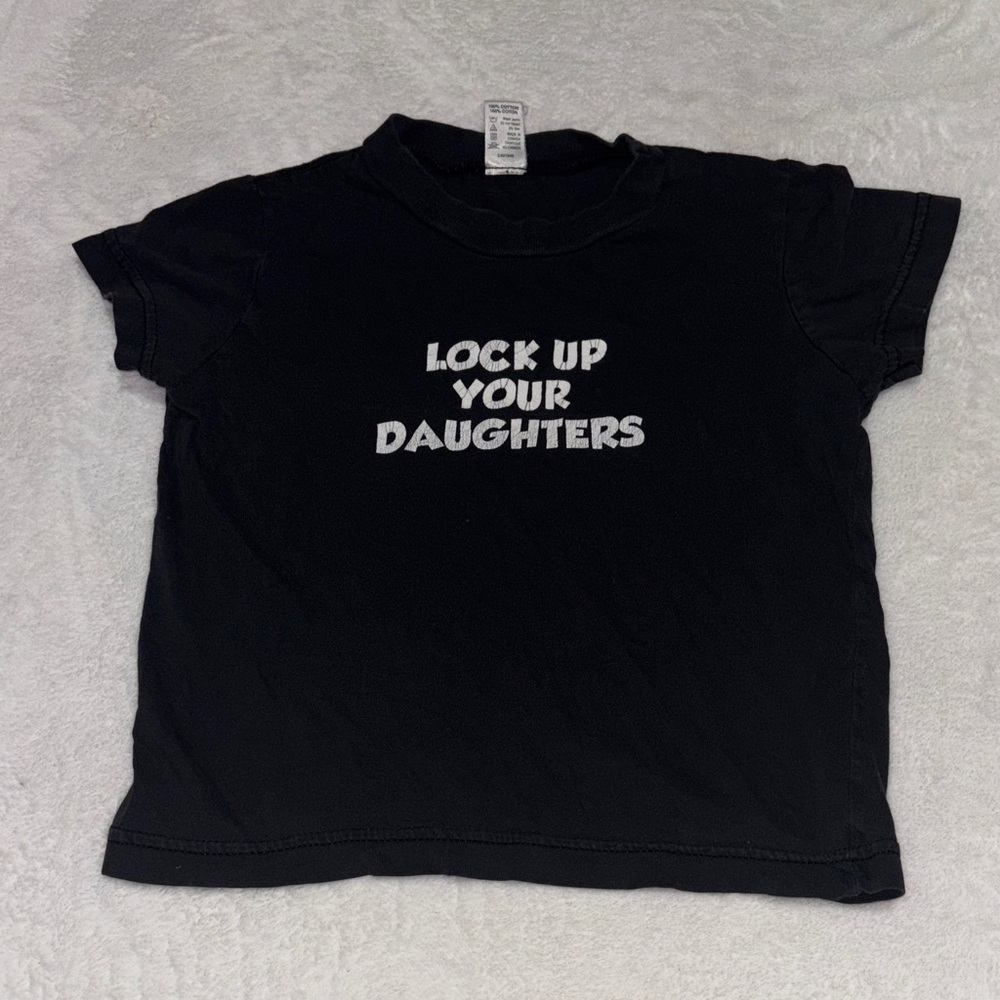 (3 for $10) Black T-Shirt with Bold Print
